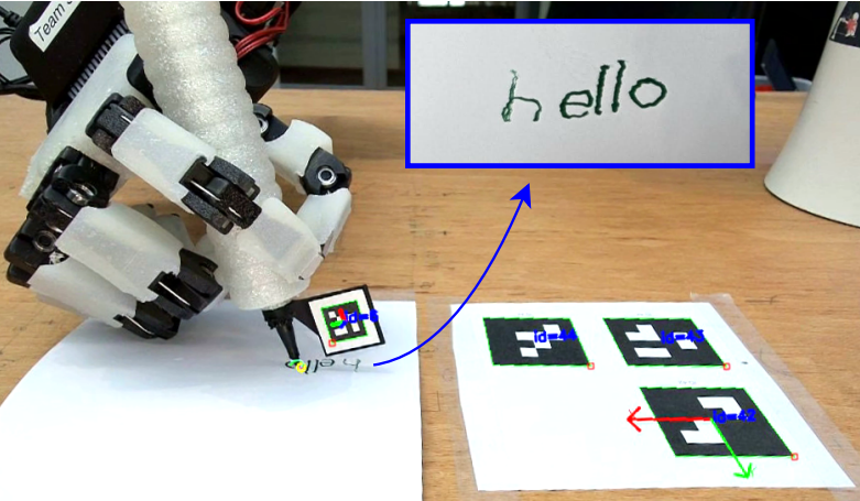 五指ロボットハンドによる手書き動作の高速学習 image